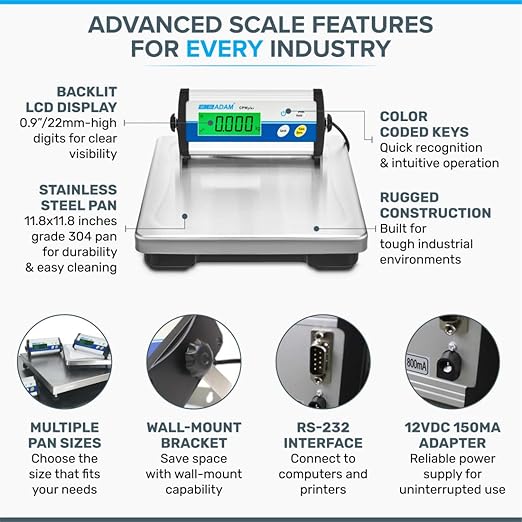 Adam Equipment CPWplus 150 Bench Scale 330lb Capacity