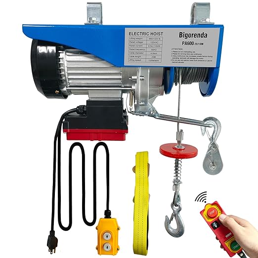 Electric Hoist 1320lbs Electric Hoist with Remote Control