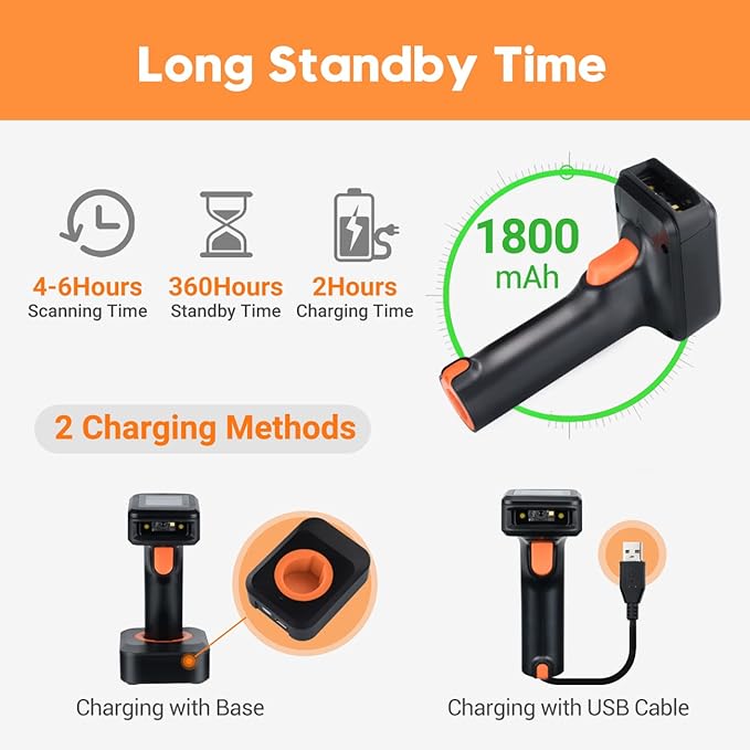 Tera Pro 1D 2D QR Wireless Barcode Scanner HW0006 Pro